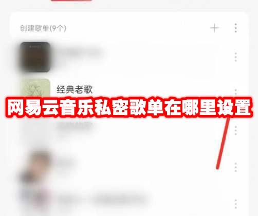 网易云音乐私密歌单在哪里设置