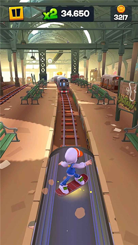 地铁跑酷滑板英雄正版游戏截图