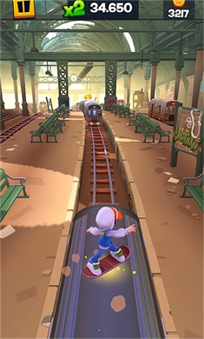 地铁跑酷滑板英雄全人物版游戏截图