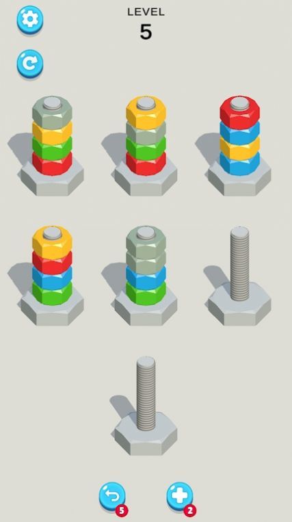 螺母和螺栓分类游戏截图