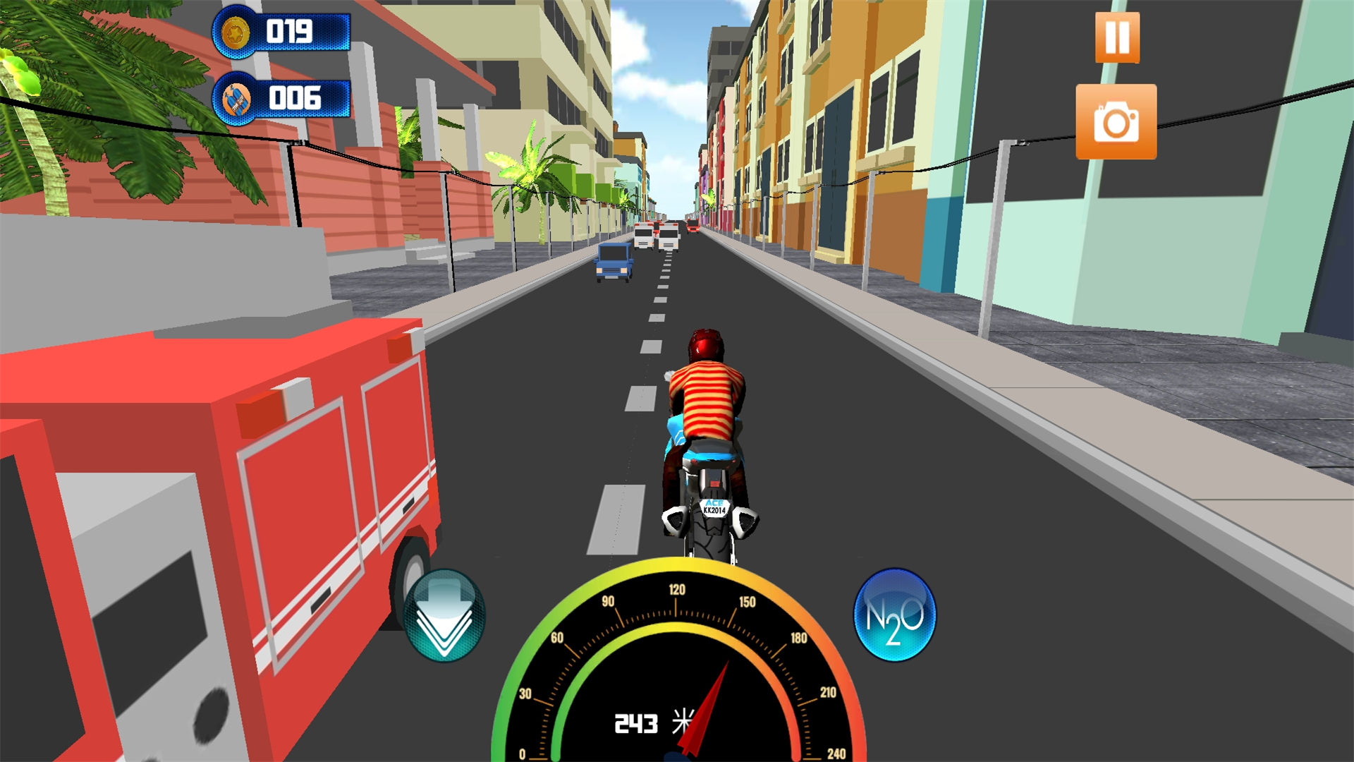 真实公路摩托车3D游戏截图